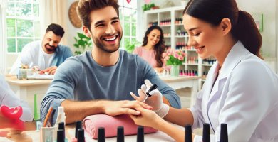 manicure para os homens.